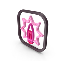 Pink Glowing Lamp Symbol PNG & PSD Images