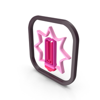 Pink Glowing CFL Lamp Symbol PNG & PSD Images