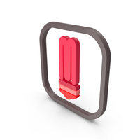 Red CFL Lamp Symbol PNG & PSD Images