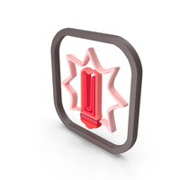 Red Glowing CFL Lamp Symbol PNG & PSD Images