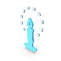 Candle Symbol Blue PNG & PSD Images
