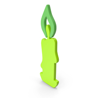 Candle Symbol Green PNG & PSD Images