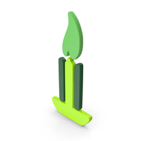 Green Candle Symbol PNG & PSD Images