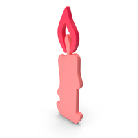 Red Burning Candle Symbol PNG & PSD Images