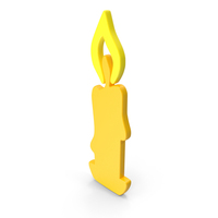 Candle Symbol Yellow PNG & PSD Images