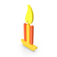 Yellow Candle Symbol PNG & PSD Images