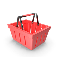 Red Cartoon Shopping Basket PNG & PSD Images