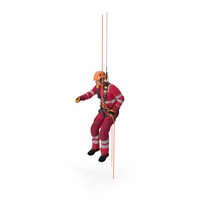 Alpinist Worker Suspended Pose PNG & PSD Images