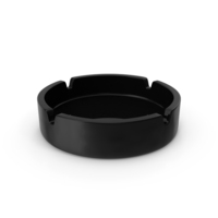 Black Glass Ashtray PNG & PSD Images