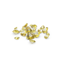 Heart Shape Yellow Sapphires PNG & PSD Images