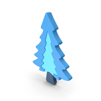 Blue Pine Tree Symbol PNG & PSD Images