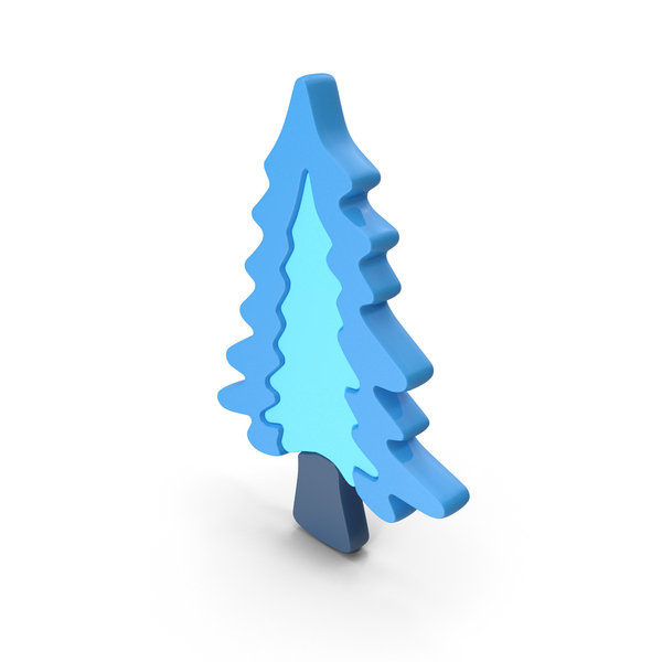 Pine Tree symbol Blue PNG & PSD Images