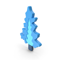 Blue Pine Tree Symbol PNG & PSD Images