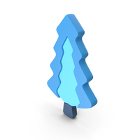 Blue Pine Tree Symbol PNG & PSD Images