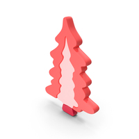 Red Pine Tree Symbol PNG & PSD Images
