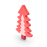 Red Pine Tree Symbol PNG & PSD Images