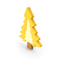 Yellow Pine Tree Symbol PNG & PSD Images