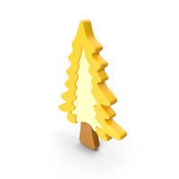 Pine Tree symbol Yellow PNG & PSD Images
