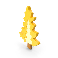 Pine Tree symbol Yellow PNG & PSD Images