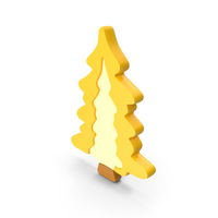 Pine Tree symbol Yellow PNG & PSD Images