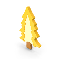 Pine Tree symbol Yellow PNG & PSD Images