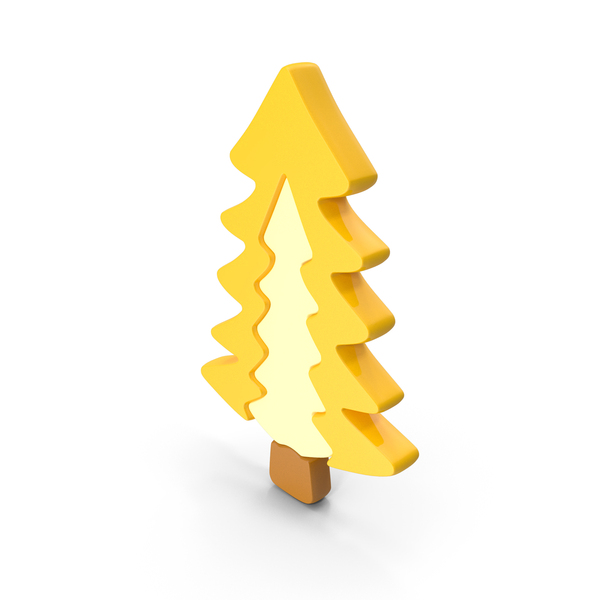 Pine Tree symbol Yellow PNG & PSD Images