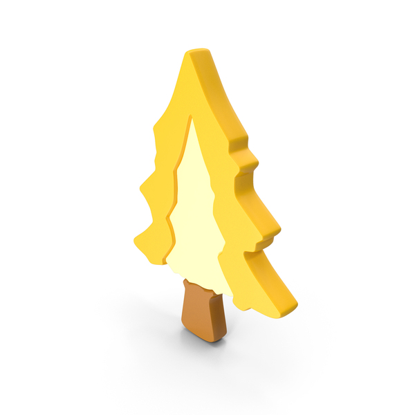Pine Tree symbol Yellow PNG & PSD Images