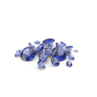 Round Brilliant Cut Blue Sapphires PNG & PSD Images