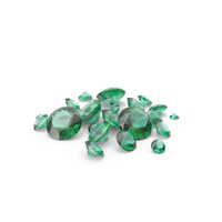 Round Brilliant Cut Emeralds PNG & PSD Images