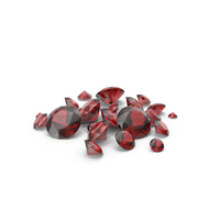 Round Brilliant Cut Rubies PNG & PSD Images