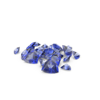 Shield Cut Blue Sapphires PNG & PSD Images