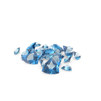 Shield Cut Blue Topazes PNG & PSD Images