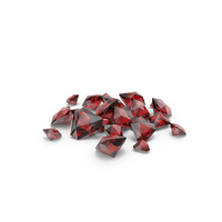 Shield Step Cut Rubies PNG & PSD Images