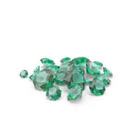 Single Cut Emeralds PNG & PSD Images