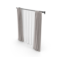 Curtains With Tulle PNG & PSD Images