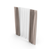Brown Curtains With Tulle PNG & PSD Images