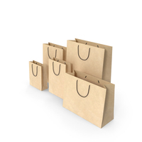 Paper Bags Set PNG & PSD Images