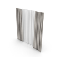 Brown Curtains With Tulle PNG & PSD Images