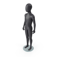 Child Mannequin Dark Standing Pose PNG & PSD Images
