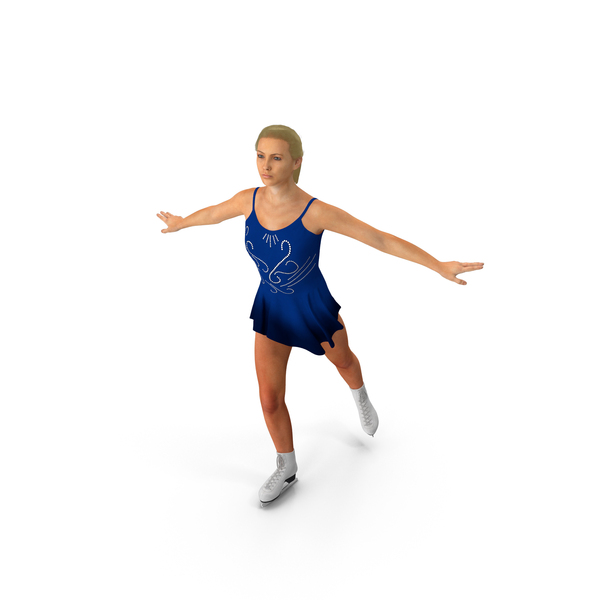 Female Figure Skater Pose PNG & PSD Images