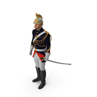 French Republican Guard Standing Pose with Fur PNG & PSD Images