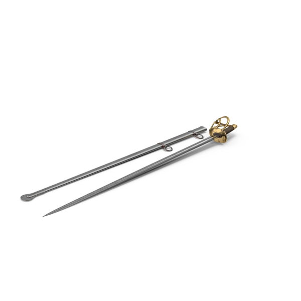 Heavy Cavalry Sabre with Sheath PNG & PSD Images
