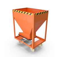 Silo Container with Slide Closure Orange PNG & PSD Images