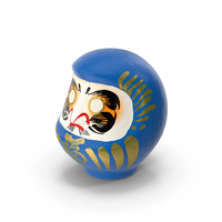 Traditional Japanese Daruma Doll Blue PNG & PSD Images
