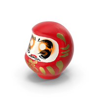 Traditional Japanese Daruma Doll Red PNG & PSD Images