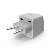 Type J Universal Plug Adapter White PNG & PSD Images