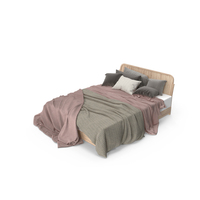 Bed With Blankets And Pillows PNG & PSD Images