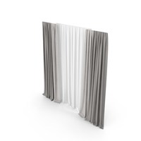 Brown Curtains With Tulle PNG & PSD Images
