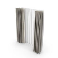 Brown Curtains With Tulle PNG & PSD Images