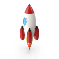 Cartoon Rocket With Flame PNG & PSD Images